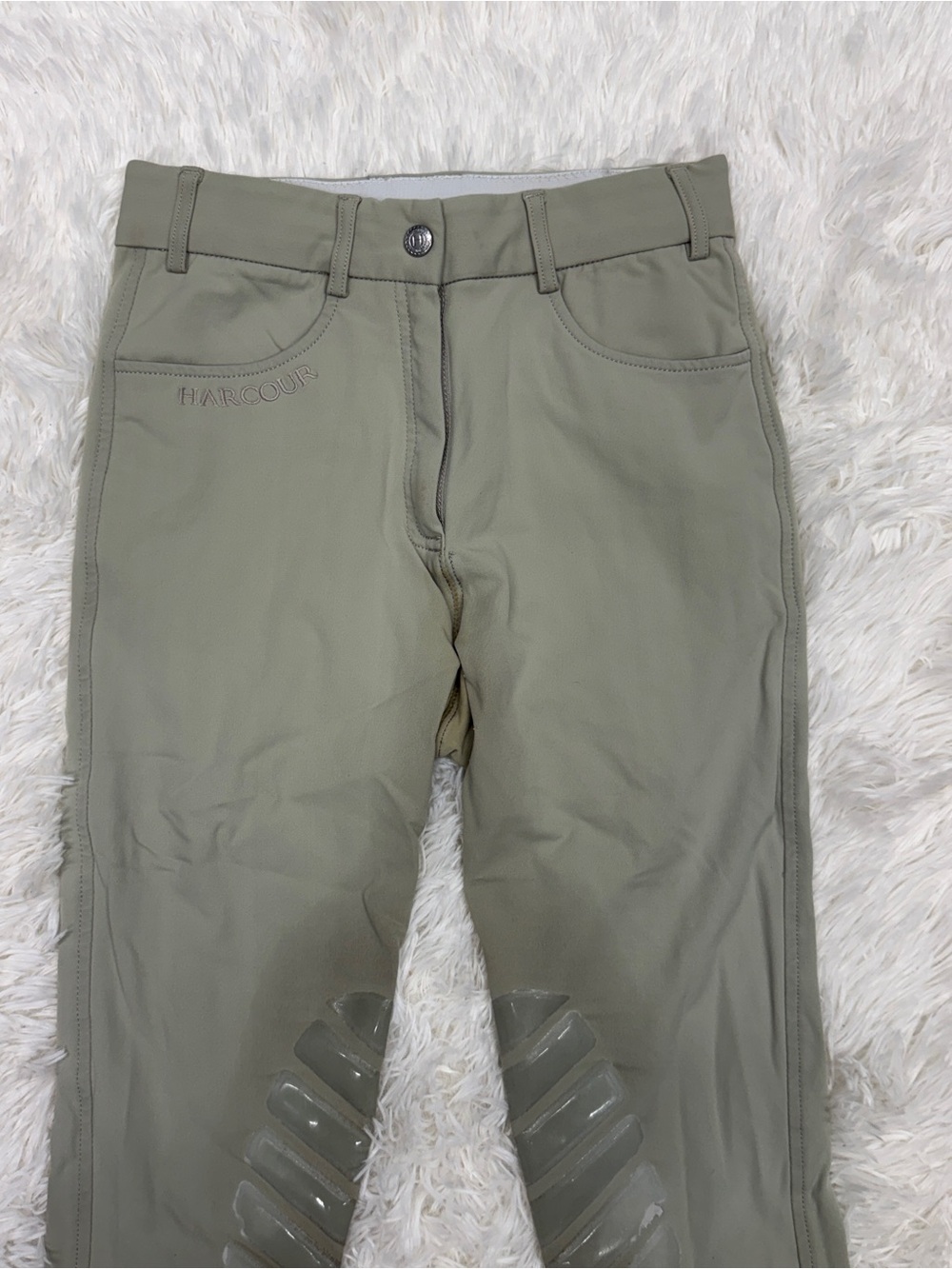 Women’s Size 24R Tan Harcour Knee Patch Horseback Riding Breeches - Picture 3 of 7
